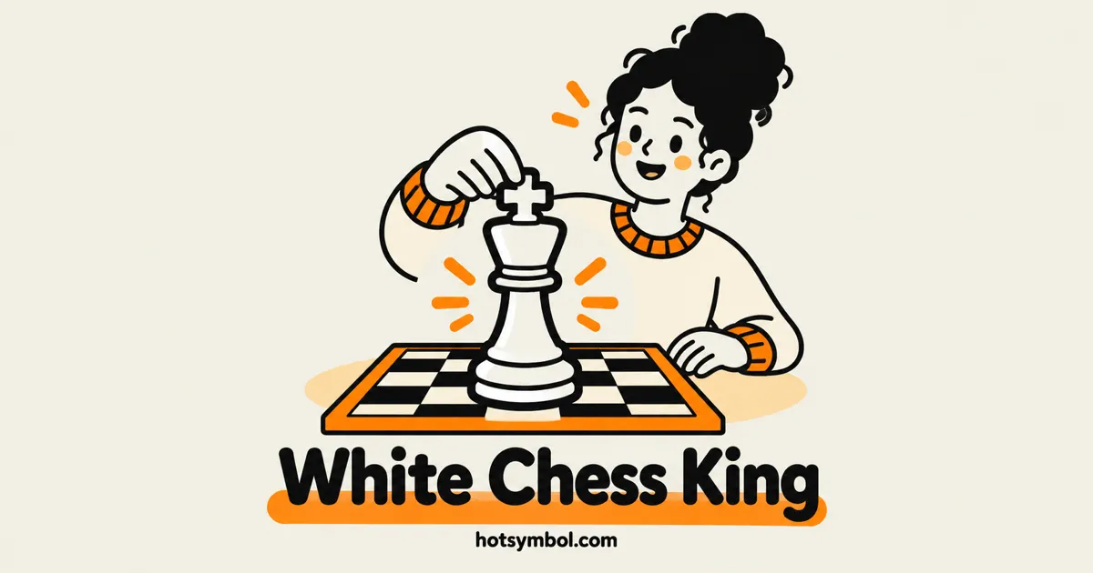 Illustration of the White Chess King symbol