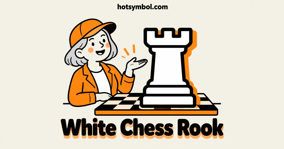 Illustration of the White Chess Rook symbol