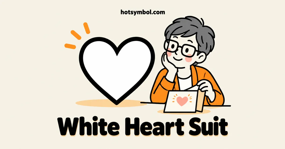 Illustration of the White Heart Suit symbol