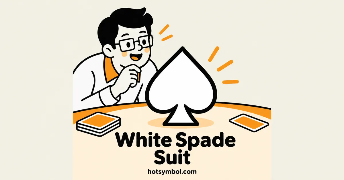 Illustration of the White Spade Suit symbol