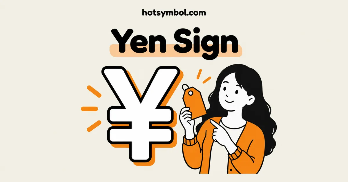 Illustration of the Yen Sign symbol